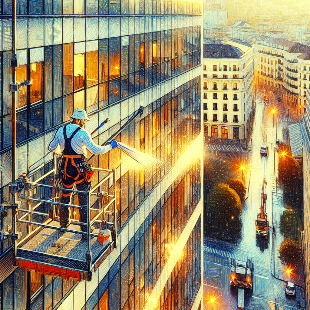 Limpieza de cristales en altura en Madrid 18 Limpieza de cristales en altura en Madrid