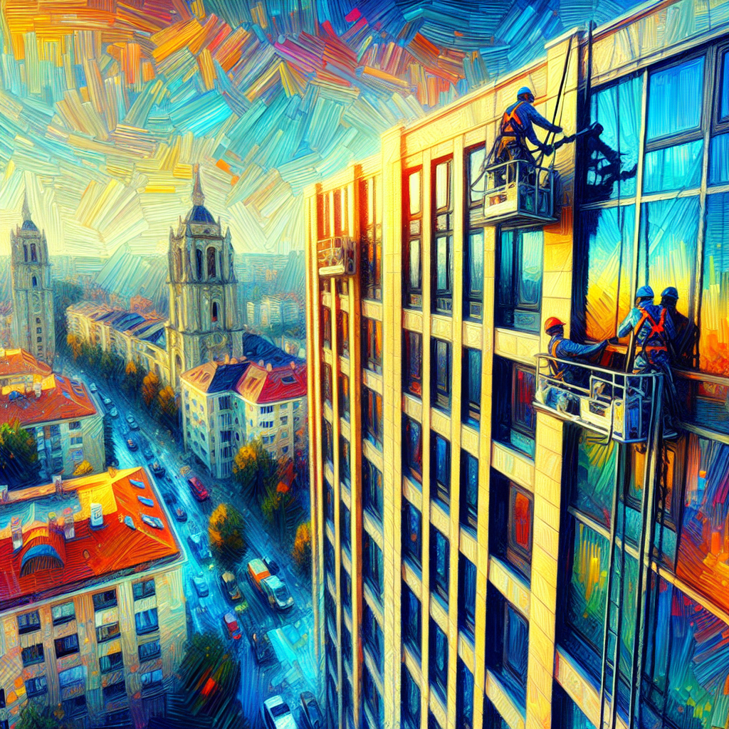 Limpieza de cristales en altura en Alcalá de Henares 4 Limpieza de cristales en altura en Alcalá de Henares