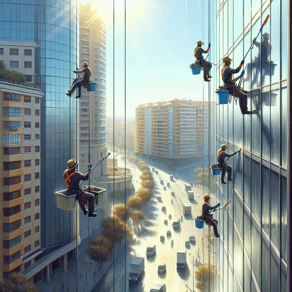 Limpieza de cristales en altura en Getafe 15 Limpieza de cristales en altura en Getafe